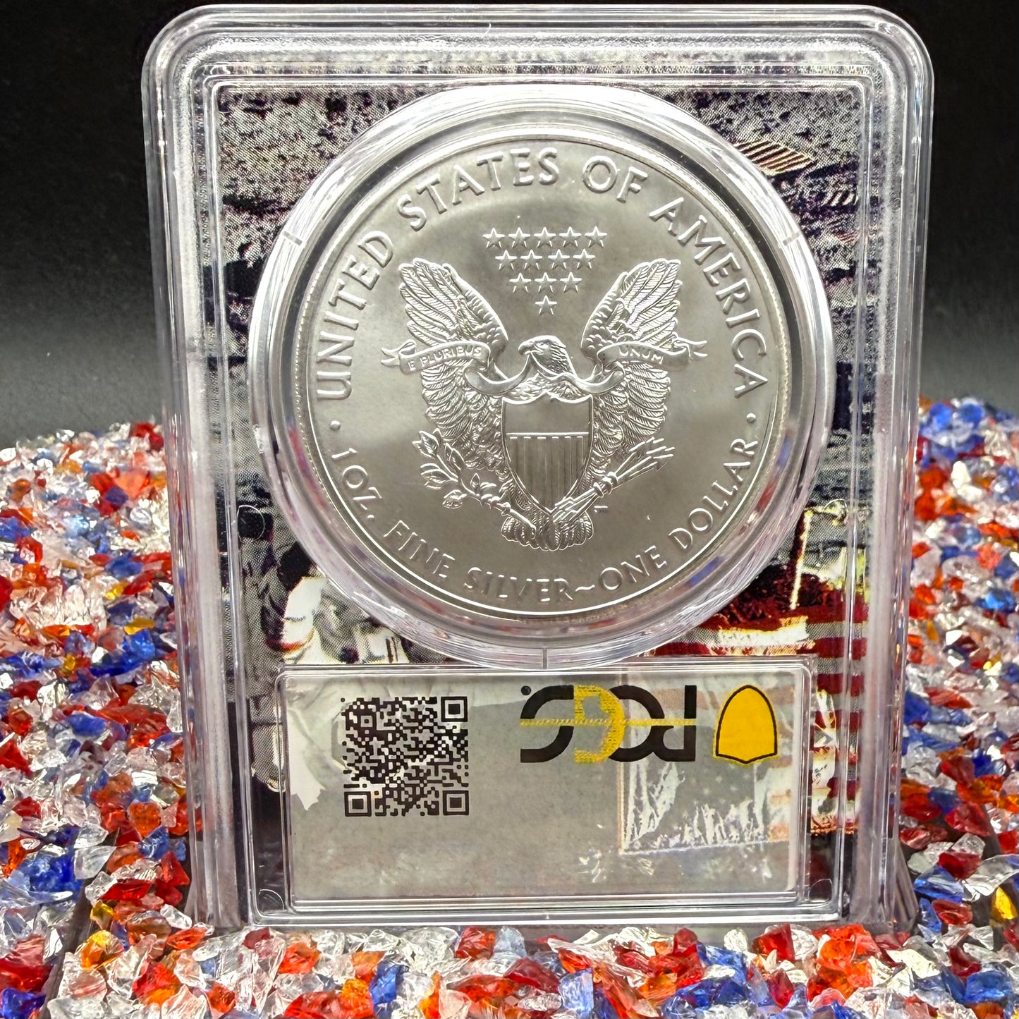 2019 $1 American Silver Eagle PCGS MS70 FDOI Apollo Holder Mint Condition