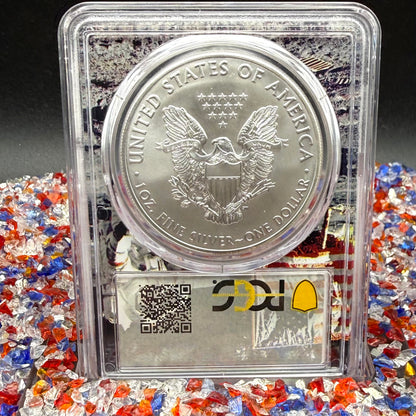 2019 $1 American Silver Eagle PCGS MS70 FDOI Apollo Holder Mint Condition