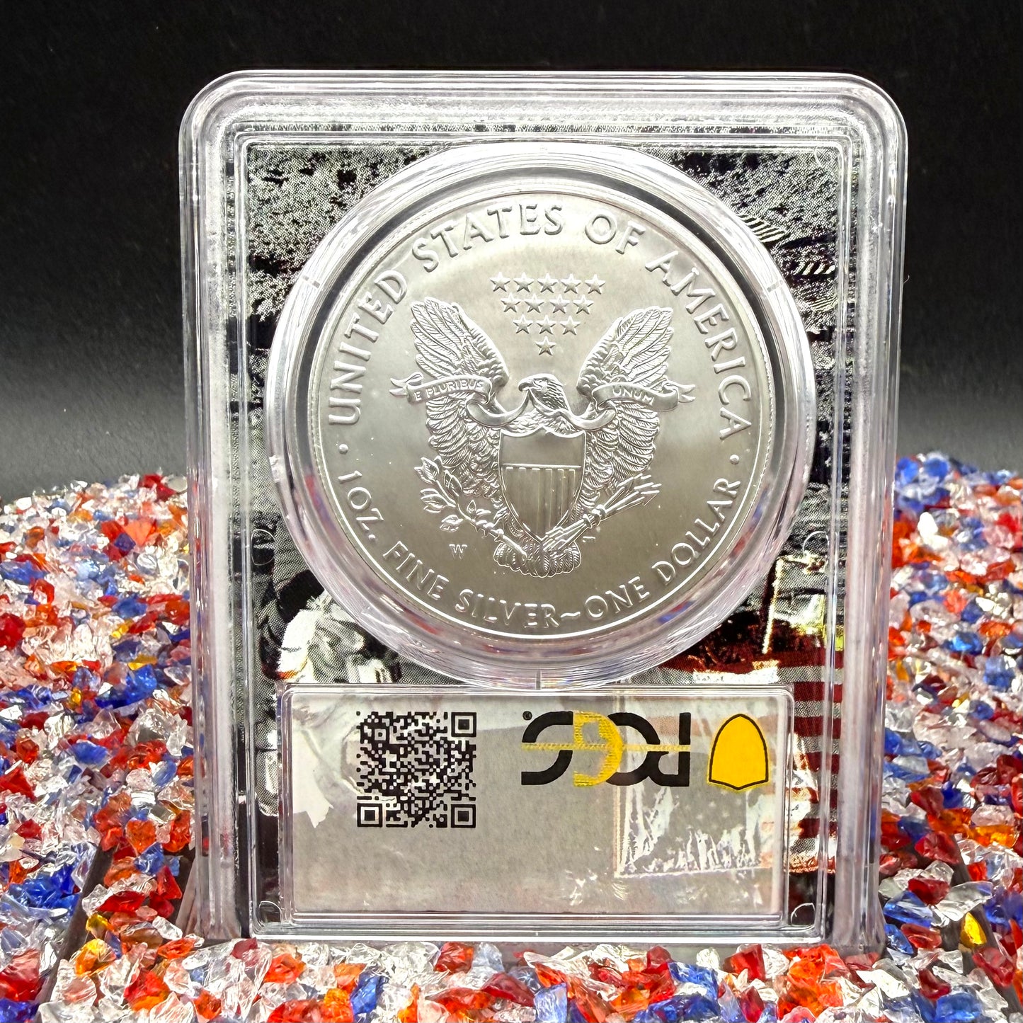 Burnished 2019 (W) $1 American Silver Eagle PCGS SP70 FDOI Apollo Label - Rare 1 of 137 Mint!