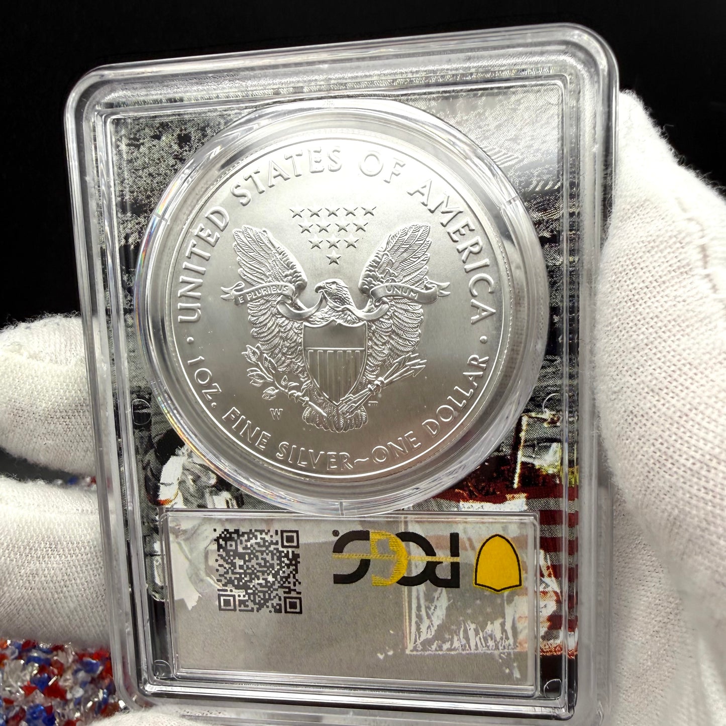 Burnished 2019 (W) $1 American Silver Eagle PCGS SP70 FDOI Apollo Label - Rare 1 of 137 Mint!