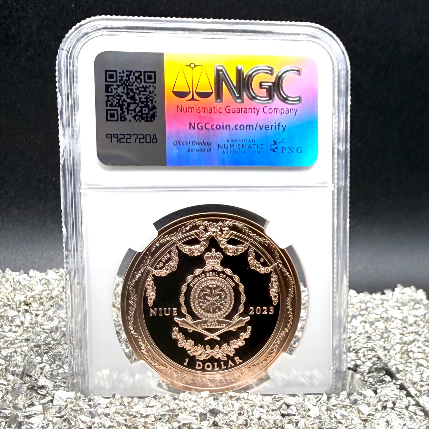 2023 Niue Silver Dollar $1 NGC PF70UC Faberge Art Pocket Watch 24-Karat Gold Proof Finish Mint (Rare 1 of 13)