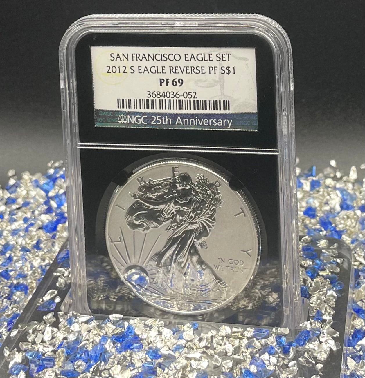 Reverse Proof 2012 (S) $1 American Silver Eagle NGC PF69 Black Core Holder Mint Condition (1 of 11,780)