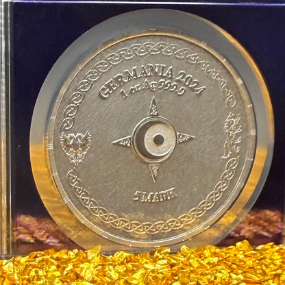 2024 1 oz .9999 Silver Private Issue NGS MS70 Ragnarok Hati 24K Gold Gilt Finish Trader Bea Purple Holder Mint