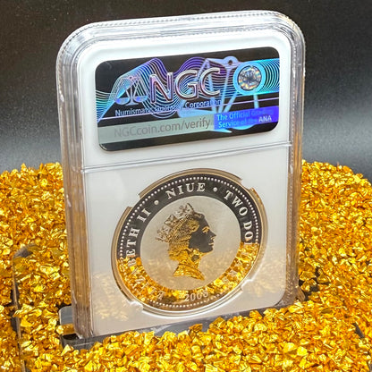 2008 Reverse Proof Niue Silver Dollar $2 NGC PF70UC Old Soviet Cars - Gaz M20 Pobeda Colorized (1 of 2) Mint