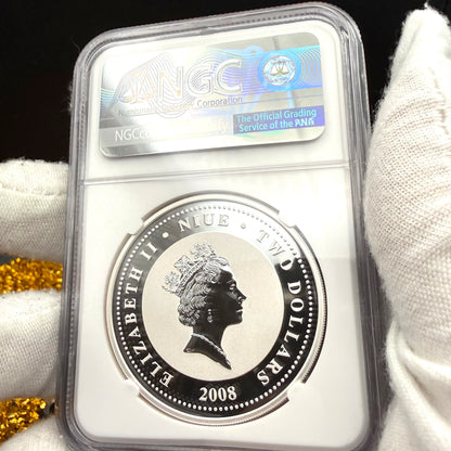 2008 Reverse Proof Niue Silver Dollar $2 NGC PF70UC Old Soviet Cars - Gaz M20 Pobeda Colorized (1 of 2) Mint