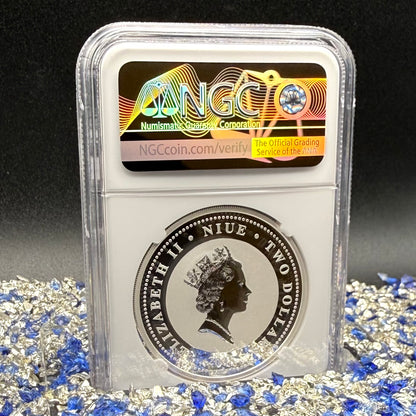 2008 Reverse Proof Niue Silver Dollar $2 NGC PF70UC Old Soviet Cars - Gaz M13 Chayka Colorized (1 of 2) Mint