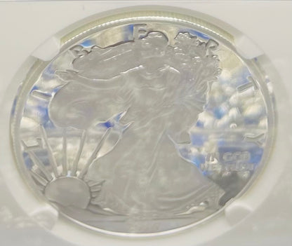 Proof 2019 (W) $1 American Silver Eagle NGC PF70 American Flag Label #487 (Rare Label)