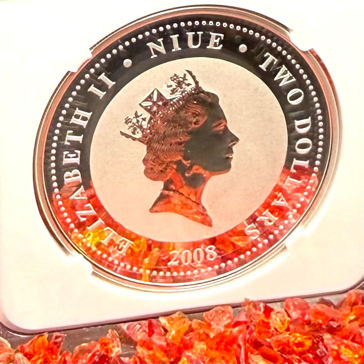 2008 Reverse Proof Niue Silver Dollar $2 NGC PF70UC Old Soviet Cars - Gaz M21 Volga Colorized (1 of 2) Mint