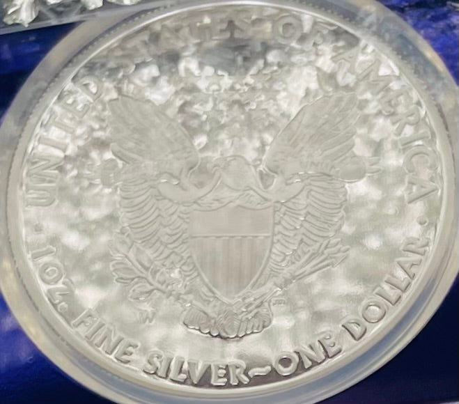 Proof 2011 (W) $1 American Silver Eagle NGC PF69 25th Anniversary Label Trader Bea Private Issue Purple Foil Holder Rare