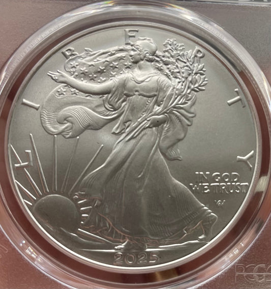 2025 $1 American Silver Eagle PCGS MS70 FDOI Legends of Life MLB Hall of Fame Goose Gossage Signed Label Mint Condition (Rare 1 of 10)