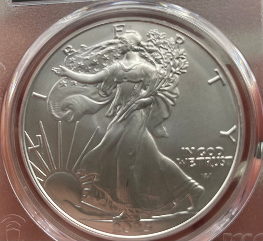 2025 $1 American Silver Eagle PCGS MS70 FDOI Legends of Life MLB Hall of Fame Ted Simmons Signed Label Mint Condition (Rare 1 of 10)