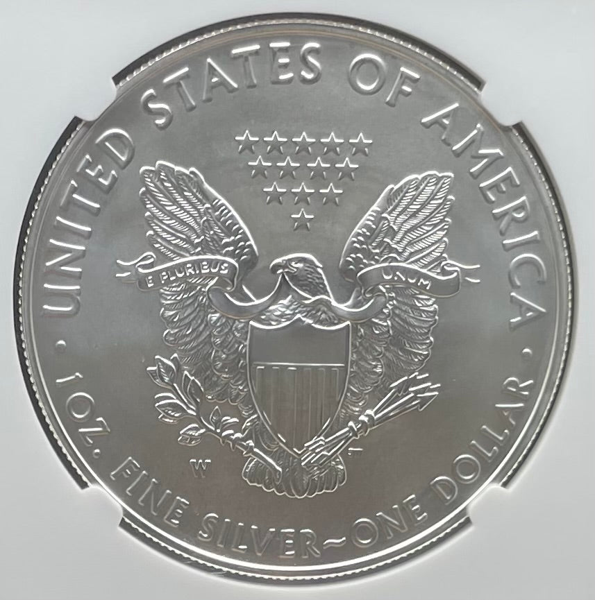 Burnished 2020 (W) $1 American Silver Eagle NGC MS70 West Point Gold Star Label Mint Condition (1 of 5,460)