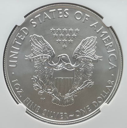 Burnished 2020 (W) $1 American Silver Eagle NGC MS70 West Point Gold Star Label Mint Condition (1 of 5,460)