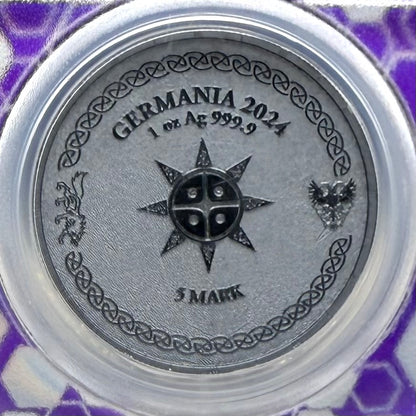 2024 1 oz .9999 Silver Private Issue PCGS MS70 Ragnarok Skoll Proof-like Finish Trader Bea Purple Holder Mint (Rare 1 of 200)