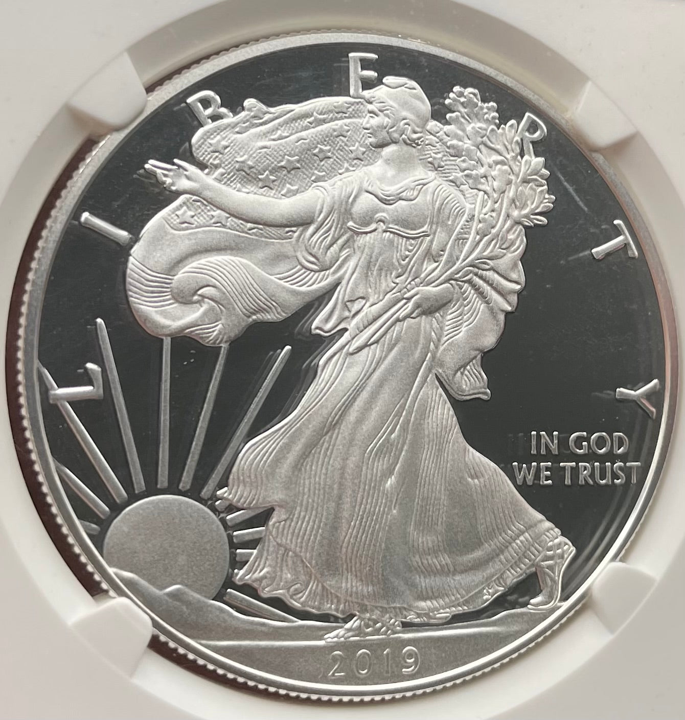 Proof 2019 (W) $1 American Silver Eagle NGC PF70 Early Releases Modern West Point Gold Star Label (1 of 4,482)