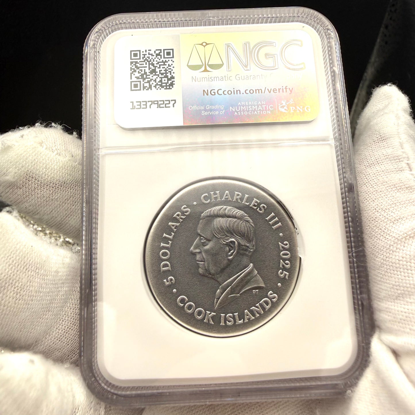 2025 1 oz $5 Cook Islands Silver Dollar NGC FDOI MS70 Burnished Ultra High Relief Leon Antique Finish (1 of 52) Mint!