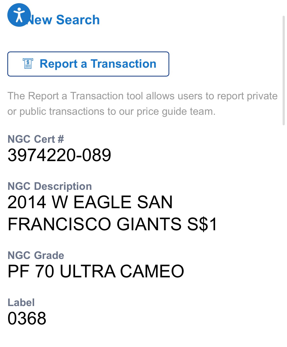 Proof 2014 (W) $1 American Silver Eagle NGC PF70 Rare San Francisco Giants MLB World Series Champions Label Rare