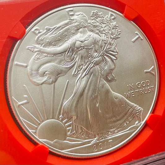 2017 $1 American Silver Eagle NGC MS70 First Day of Issue Red Core Mint Condition (1 of 40,818)