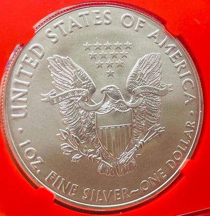 2017 $1 American Silver Eagle NGC MS70 First Day of Issue Red Core Mint Condition (1 of 40,818)
