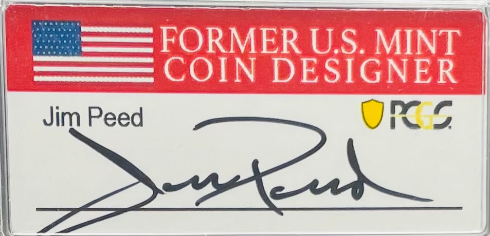 2021 $1 American Silver Eagle PCGS MS70 FDOI Type 2 Jim Peed Signed Label Mint Condition (1 of 3999)