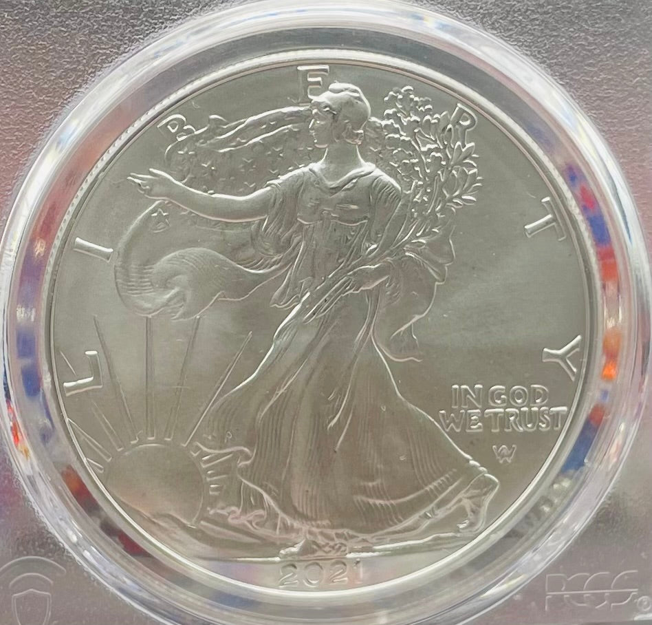 2021 $1 American Silver Eagle PCGS MS70 FDOI Type 2 Jim Peed Signed Label Mint Condition (1 of 3999)