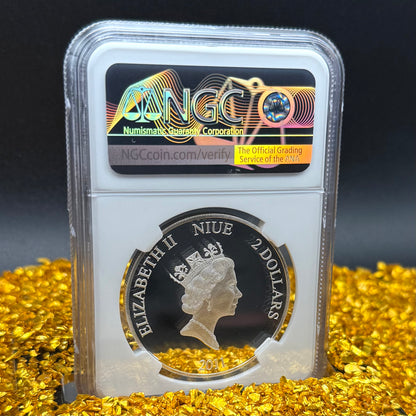 2011 Proof Niue Silver Dollar $2 NGC PF70UC Evangelists St. Mark Gilt Colorized (1 of 1)