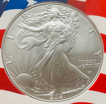 2021 $1 American Silver Eagle NGC MS70 New Years Edition Type 2 Ultra Rare Holder