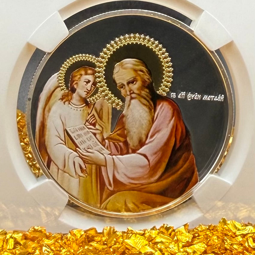 2011 Proof Niue Silver Dollar $2 NGC PF70UC Evangelists St. Matthew Gilt Colorized (1 of 1)