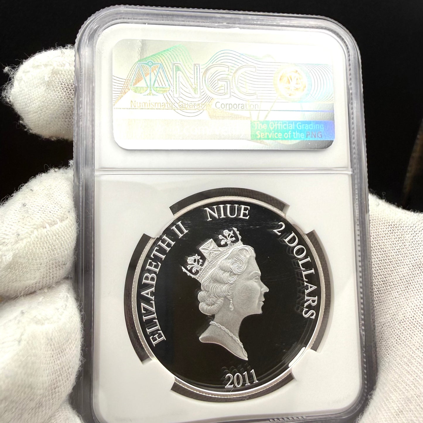 2011 Proof Niue Silver Dollar $2 NGC PF70UC Evangelists St. Matthew Gilt Colorized (1 of 1)