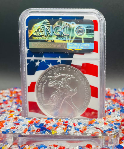 2022 $1 American Silver Eagle NGC MS70 New Years Edition Ultra Rare Holder