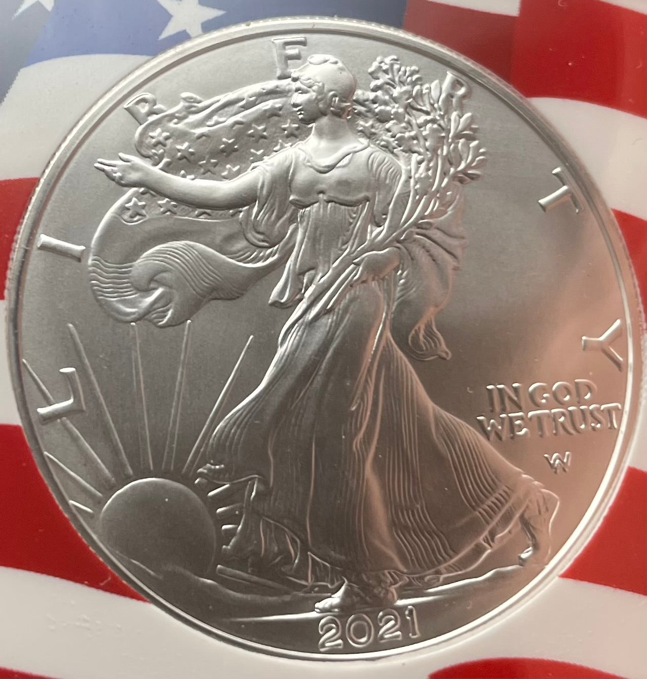 2021 $1 American Silver Eagle NGC MS70 First Day of Issue Type 2 Flag Holder Mint Condition (1 of 4,075)