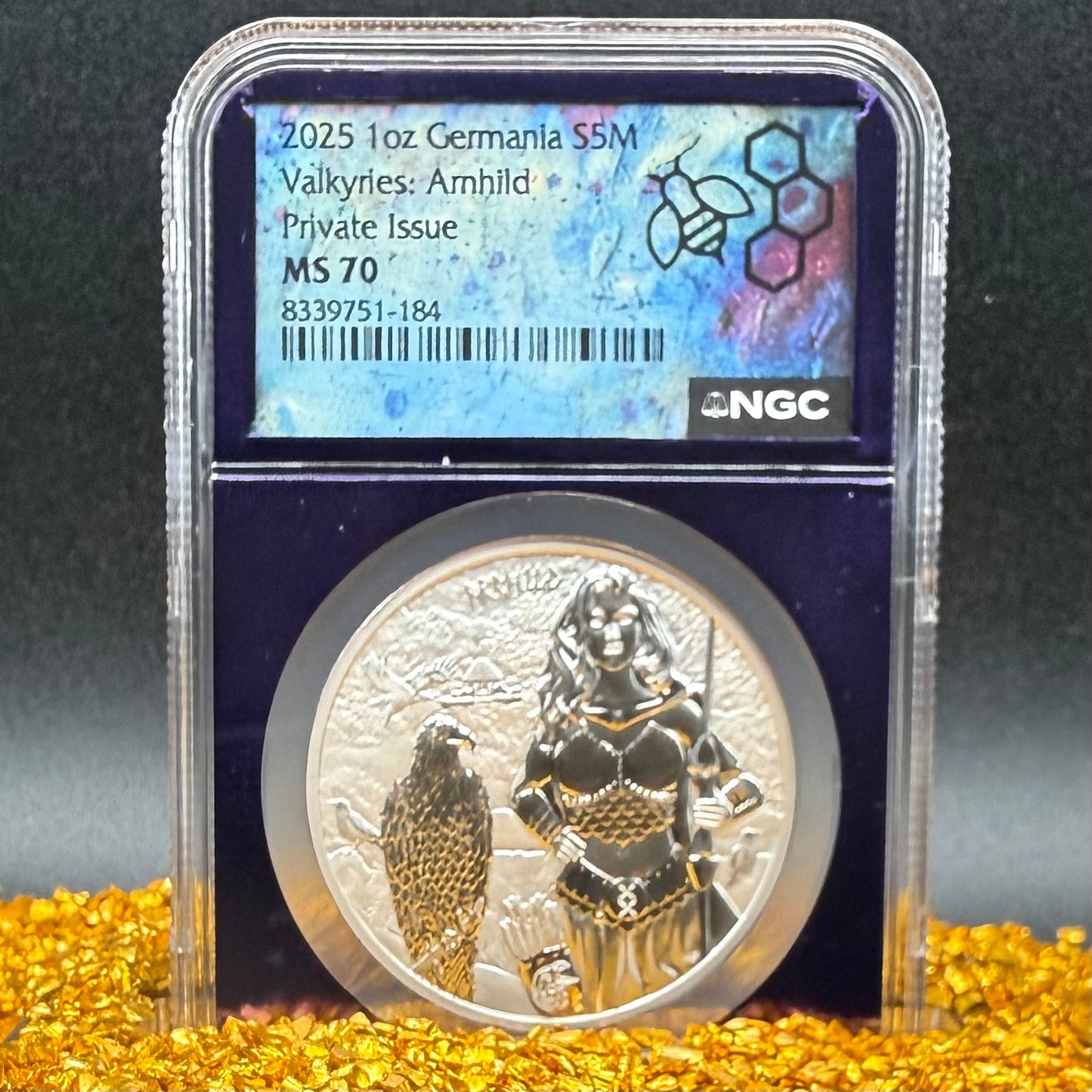2025 1 oz .9999 Silver Private Issue NGC MS70 Valkyries - Arnhild Proof-like Finish Purple Holder Mint