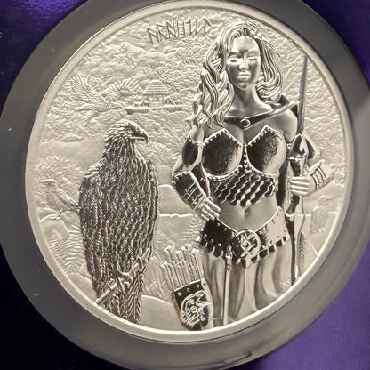 2025 1 oz .9999 Silver Private Issue NGC MS70 Valkyries - Arnhild Proof-like Finish Purple Holder Mint