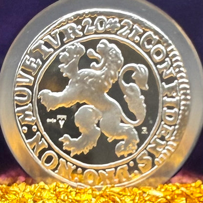 2021 Dutch Silver Lion Coin NGC PF70UC Rare Purple Holder Mint