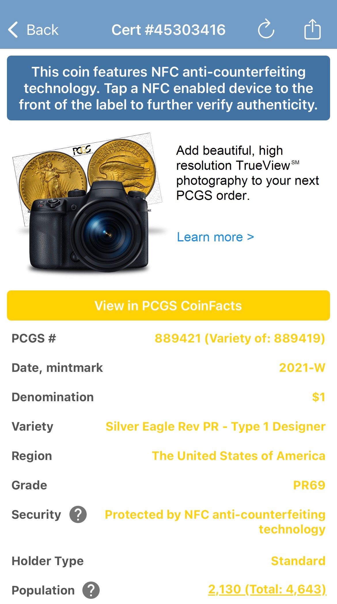 Reverse Proof 2021 Type 1 and Type 2 (2 Coin Set) $1 American Silver Eagle PCGS PF69 FDOI Designer Edition American Flag Holder Mint Condition