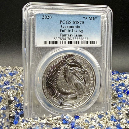 2020 1 oz .9999 Silver Private Issue PCGS MS70 Fafnir Proof-like Mint (Rare 1 of 14)