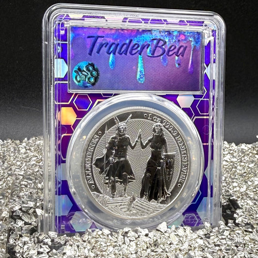 2023 1 oz .9999 Silver Private Issue PCGS MS70 Valkyries - Galia Proof-like Finish Purple Holder Mint (1 of 297)