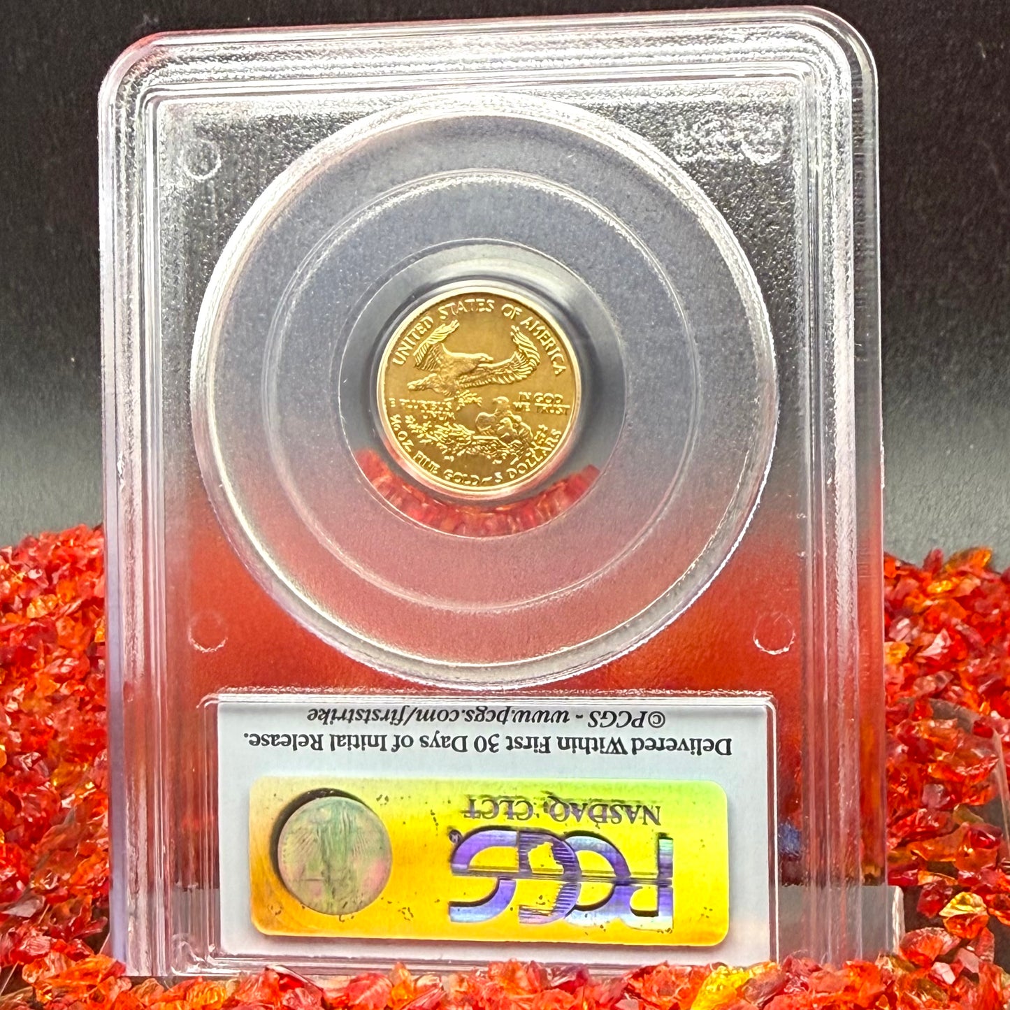 2008 $5 American Gold Eagle PCGS MS70 First Strike Flag Label (Rare 1 of 548)