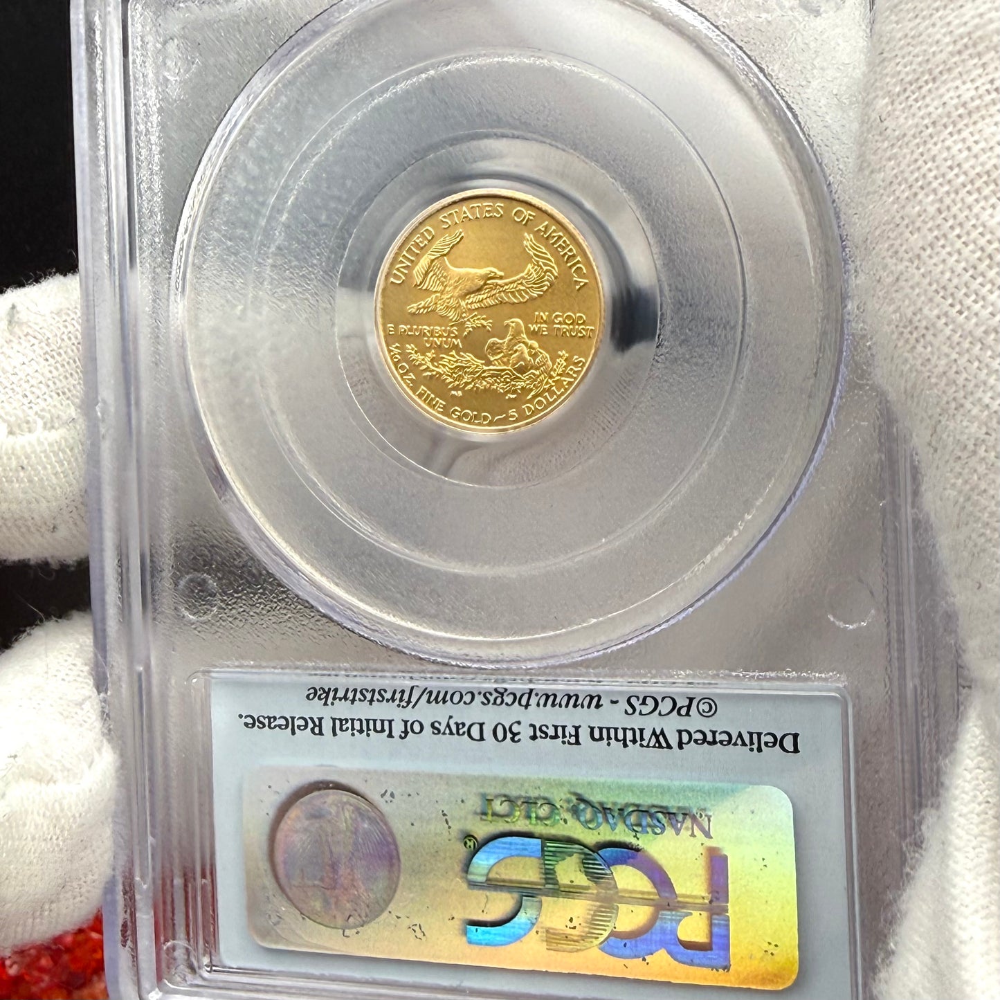 2008 $5 American Gold Eagle PCGS MS70 First Strike Flag Label (Rare 1 of 548)