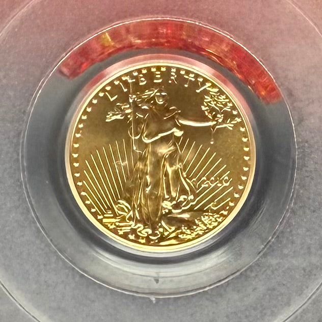 2010 $5 American Gold Eagle PCGS MS70 First Strike Flag Label (Rare 1 of 10,572)