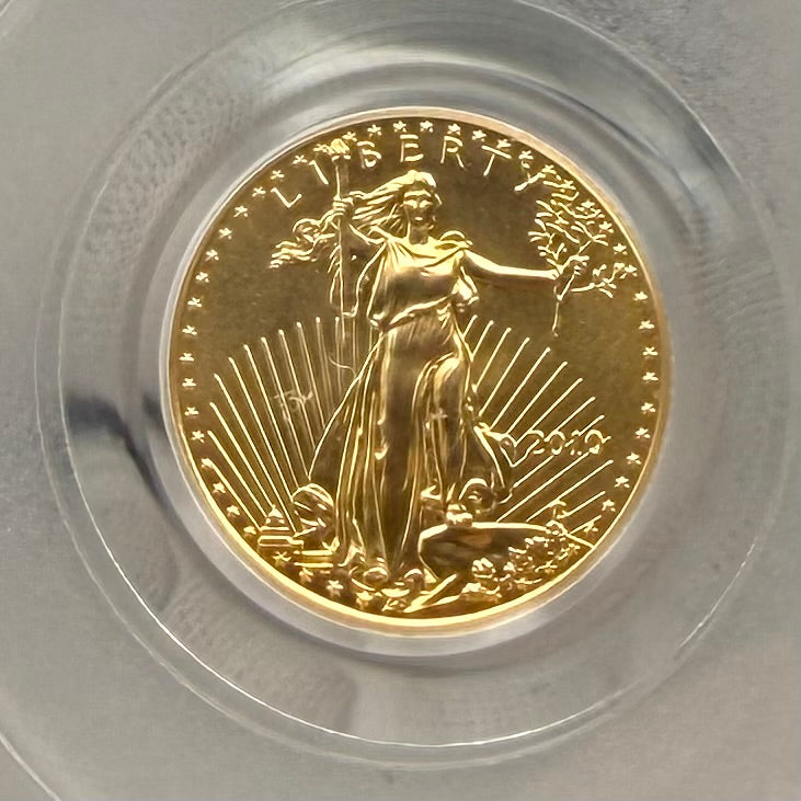 2010 $5 American Gold Eagle PCGS MS70 First Strike Flag Label (Rare 1 of 10,572)