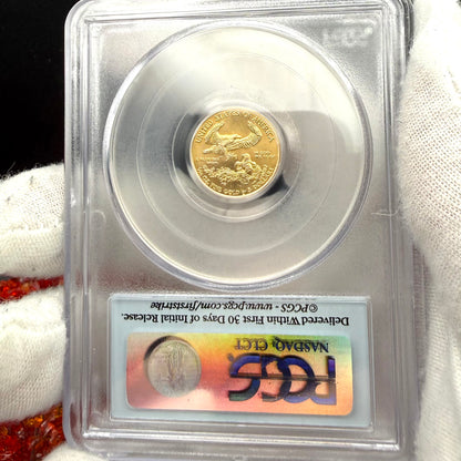 2010 $5 American Gold Eagle PCGS MS70 First Strike Flag Label (Rare 1 of 10,572)