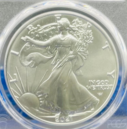 2021 $1 American Silver Eagle PCGS MS70 NBA Hall of Fame Shaquille O'Neal Signed Mint Condition 1 of 118