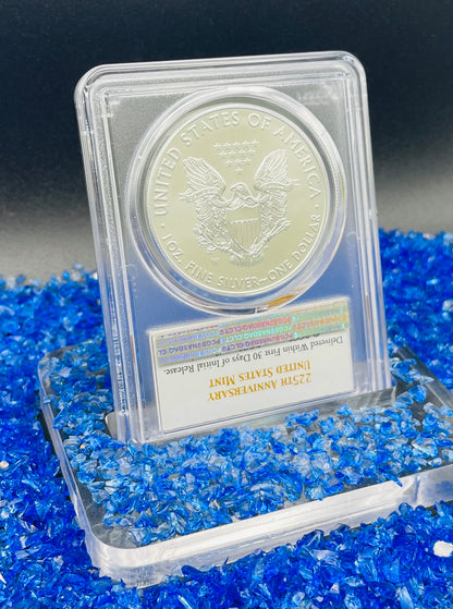 Burnished 2017 (W) $1 American Silver Eagle PCGS SP70 First Strike Rare 225th Anniversary Label Mint Condition (1 of 1,000)