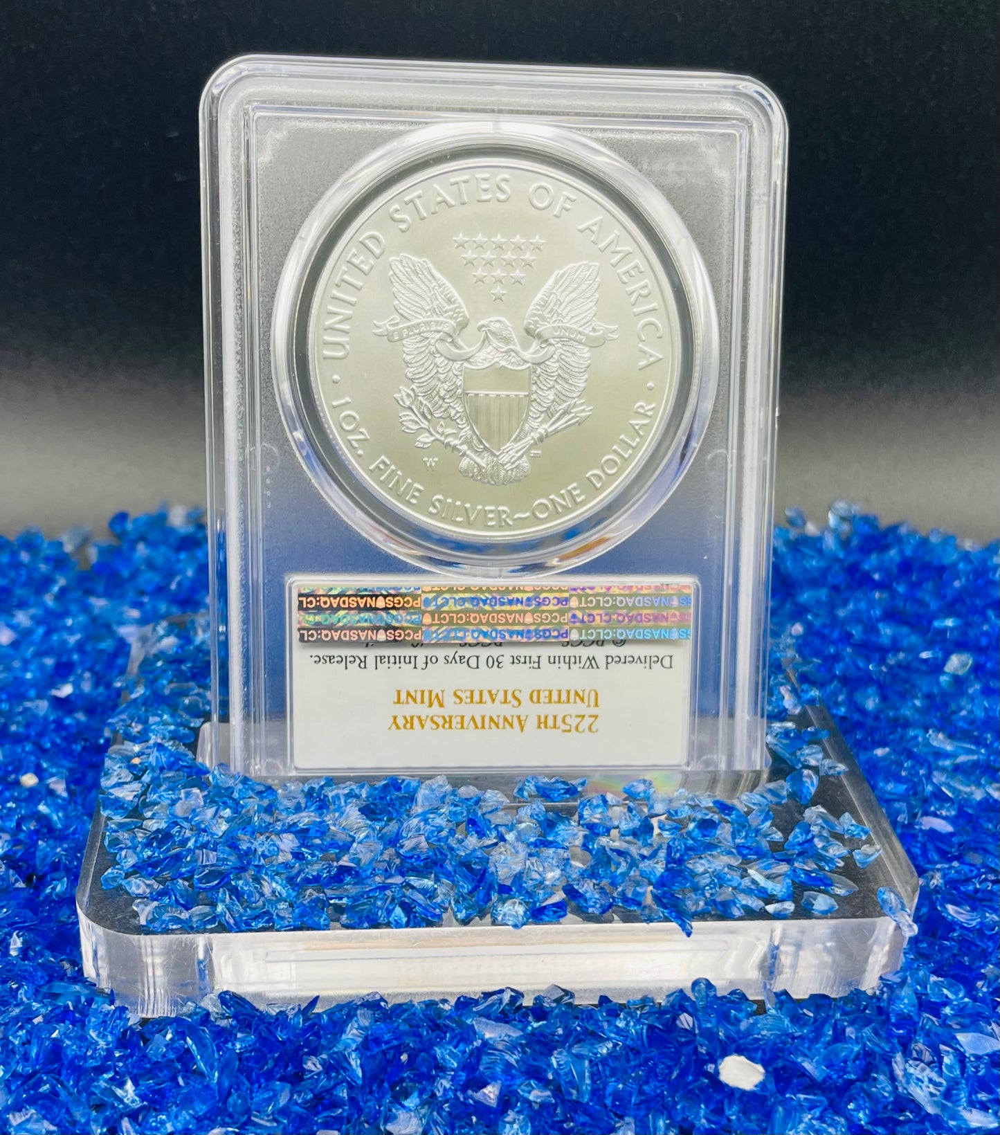 Burnished 2017 (W) $1 American Silver Eagle PCGS SP70 First Strike Rare 225th Anniversary Label Mint Condition (1 of 1,000)