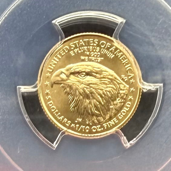2022 $5 American Gold Eagle PCGS MS70 First Strike Flag Label (Rare 1 of 1,761)