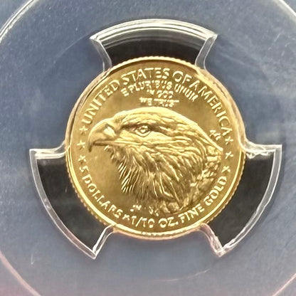 2022 $5 American Gold Eagle PCGS MS70 First Strike Flag Label (Rare 1 of 1,761)