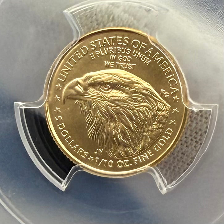 2022 $5 American Gold Eagle PCGS MS70 First Strike Flag Label (Rare 1 of 1,761)