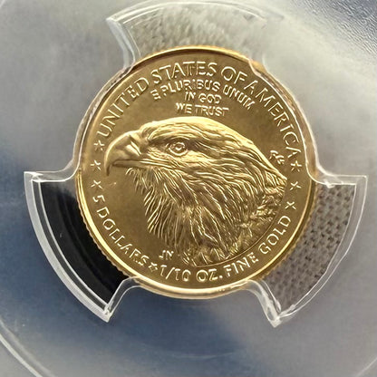 2022 $5 American Gold Eagle PCGS MS70 First Strike Flag Label (Rare 1 of 1,761)