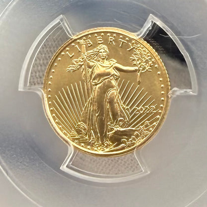 2022 $5 American Gold Eagle PCGS MS70 First Strike Flag Label (Rare 1 of 1,761)